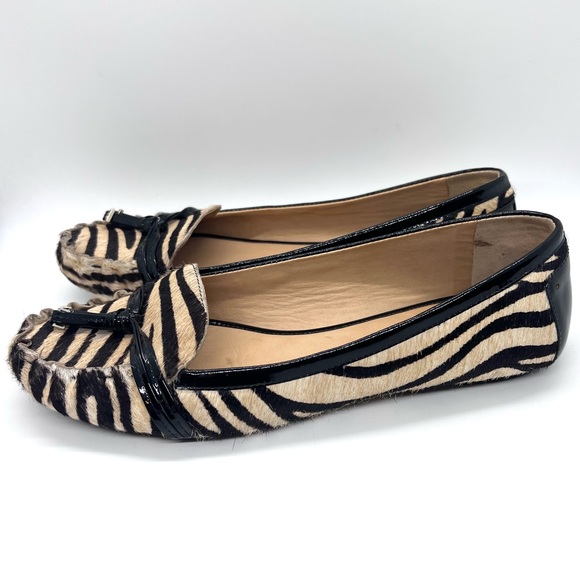 Kate Spade Calf Hair Animal Print Driving Moccasin Loafer - Picture 9 of 15